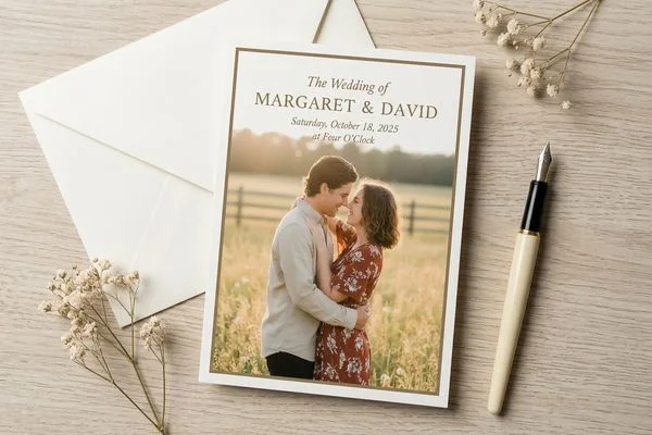Photo Wedding Invitations design example 1