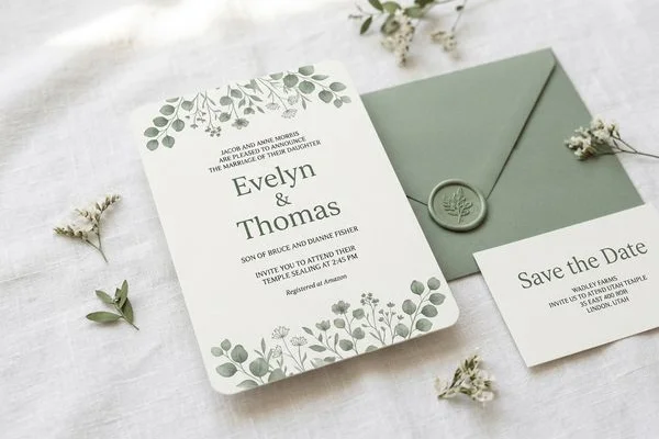 Temple Sealing Invitations & Announcements design example 2