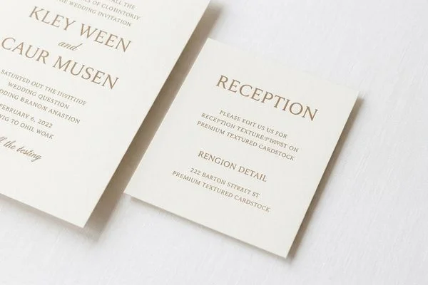 Wedding Invitation Insert Cards design example 1