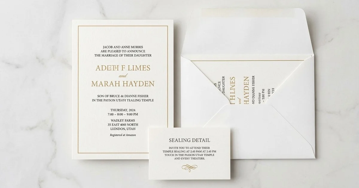 Temple Sealing Invitations & Announcements