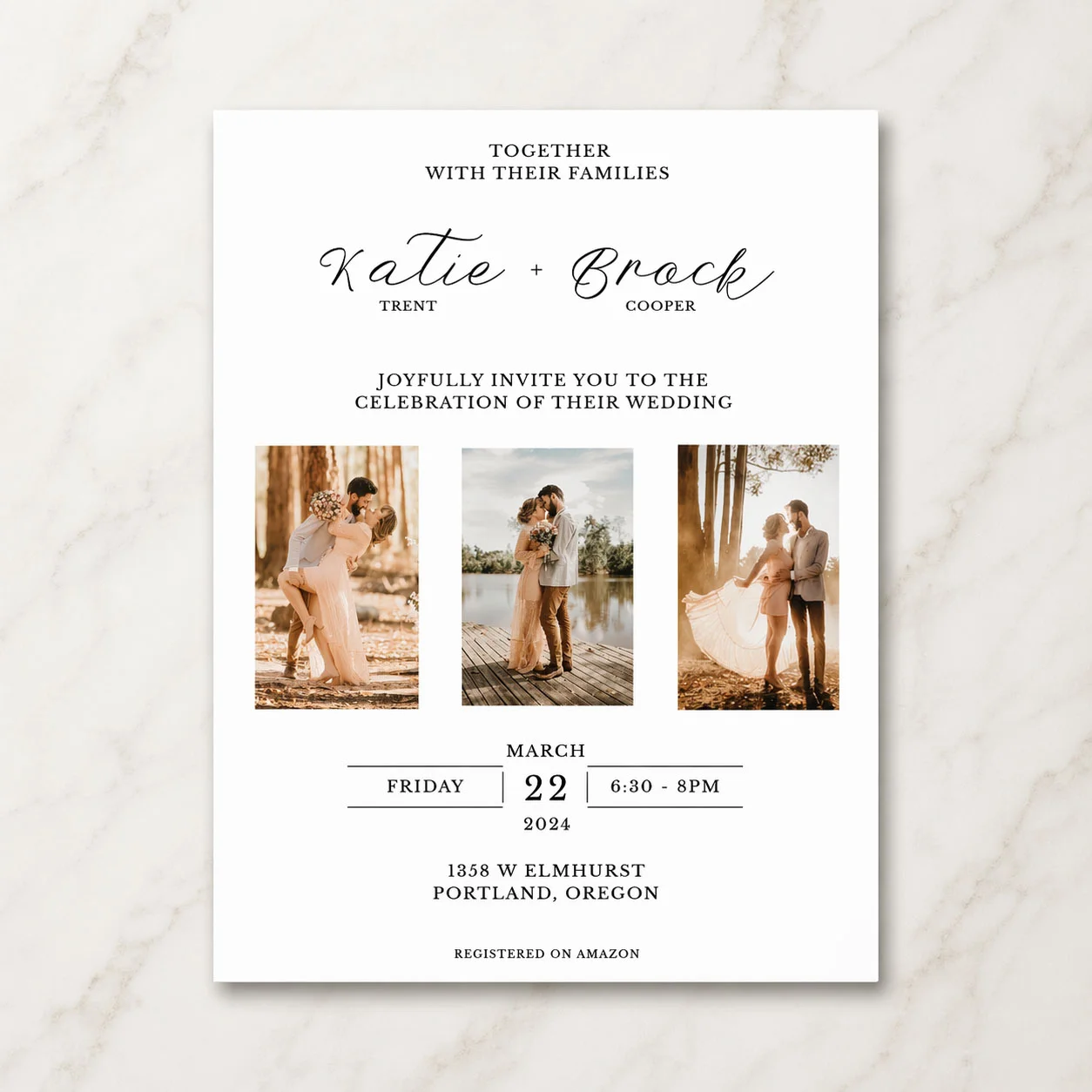 Custom LDS wedding invitation design 24